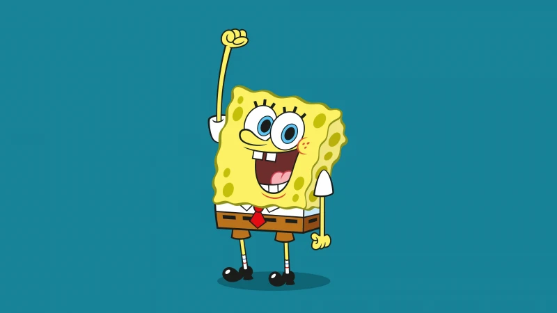 SpongeBob Cartoon, SpongeBob smiley face, 8K wallpaper