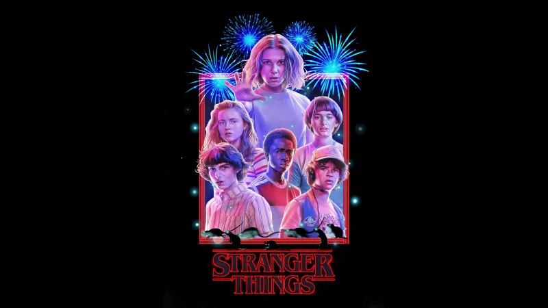 Stranger Things Season 3 Key Art, 8K AMOLED wallpaper