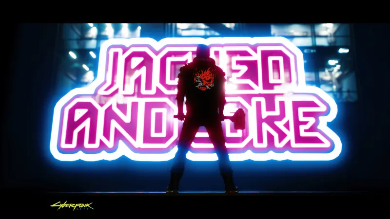 Cyberpunk 2077, Neon text, V (Cyberpunk), Samurai jacket