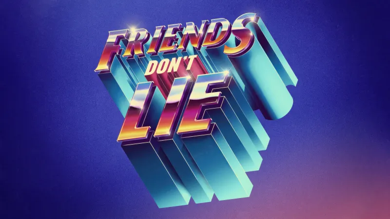 Friends Don't Lie Stranger Things, Gradient background 5K