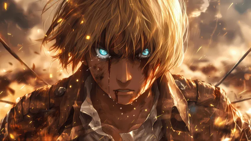 Armin Arlert AI art, Attack on Titan 5K wallpaper