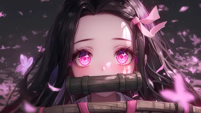 Nezuko Kamado Cute art, Pink aesthetic wallpaper, Kimono, Demon Slayer: Kimetsu no Yaiba
