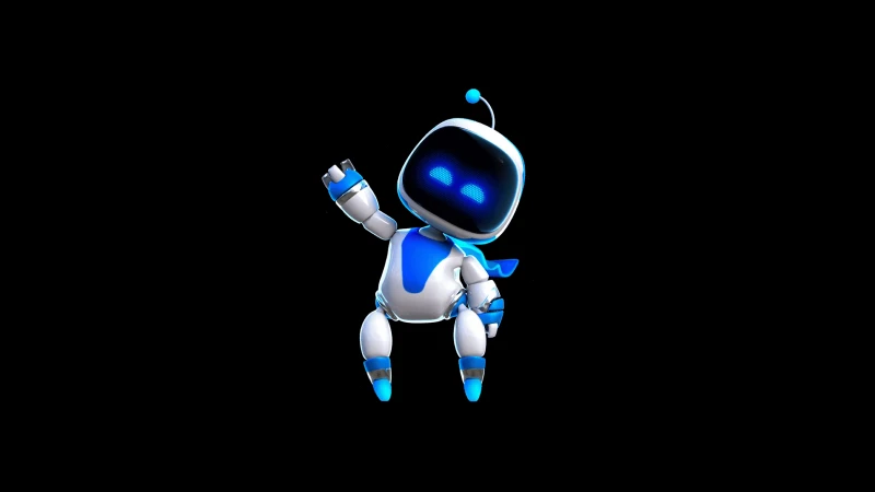 Astro Bot, AMOLED Black background 8K