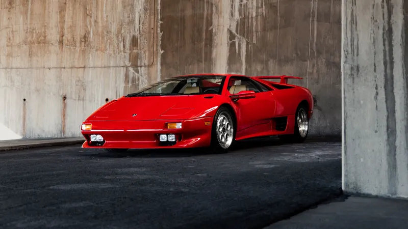 Lamborghini Diablo VT, 4K wallpaper, Sports cars, Red cars, Classic cars