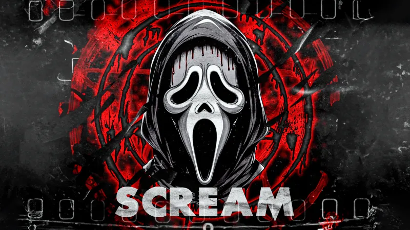 Scream Ghostface, Dark background 5K