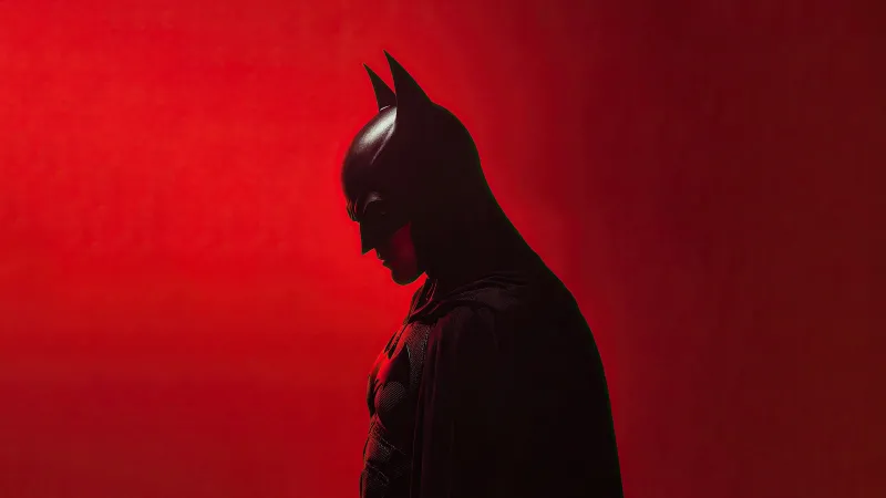 Batman, Red aesthetic, 5K wallpaper