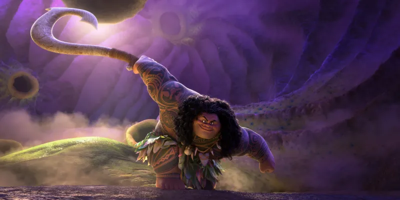 Maui (Dwayne Johnson), Ultrawide, Moana 2 5K wallpaper, 2024 Movies