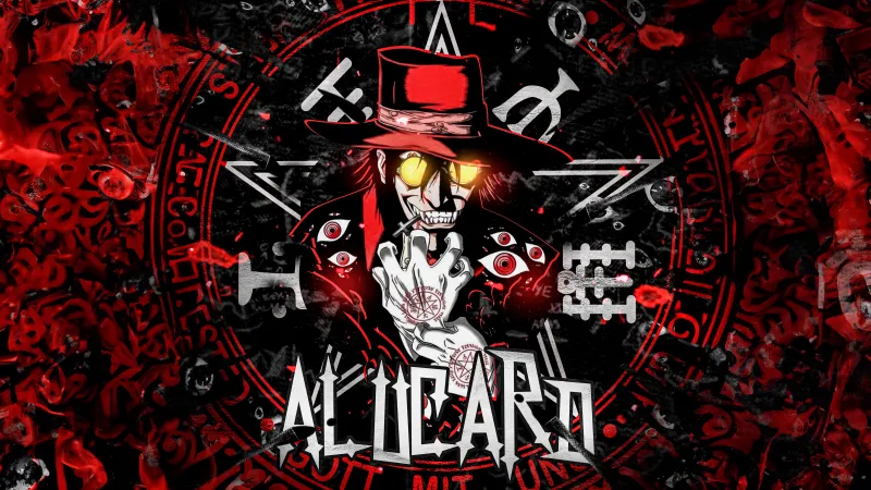 Alucard (Hellsing), Red background 5K