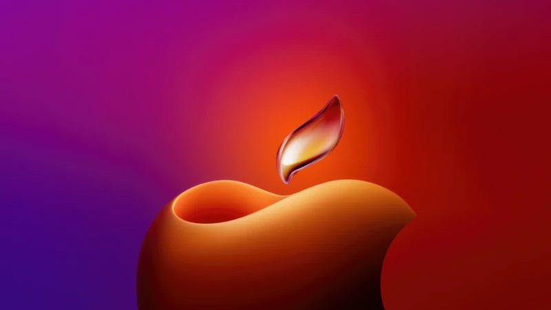 Diwali Apple logo, 5K wallpaper