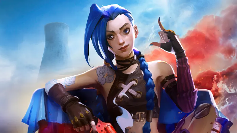 Jinx (Arcane) x PUBG MOBILE, 8K wallpaper