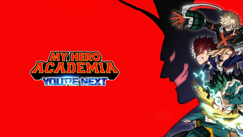 My Hero Academia: You're Next, Red background, Izuku Midoriya, 5K wallpaper