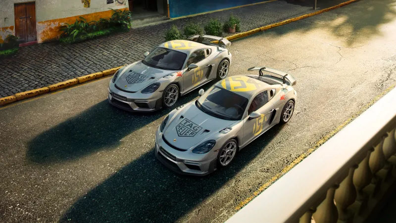 Porsche 718 Cayman GT4 RS, TAG Heuer x Porsche, 5K wallpaper