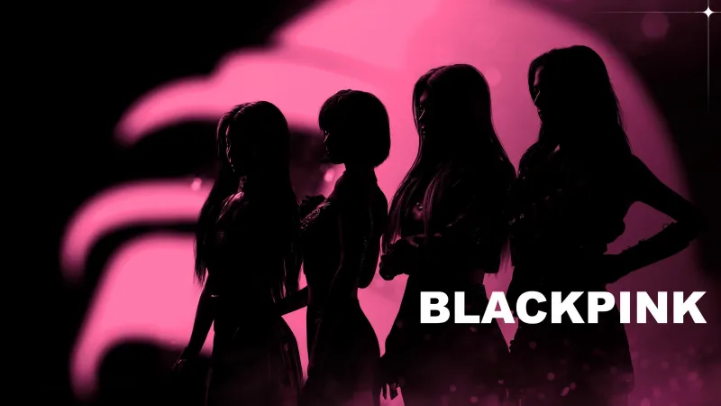 Blackpink 4K wallpaper, Silhouette, Lisa, Jennie, Jisoo, Rose, Pink aesthetic, Dark pink