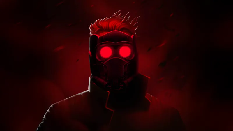 Star-Lord, Red aesthetic wallpaper 5K