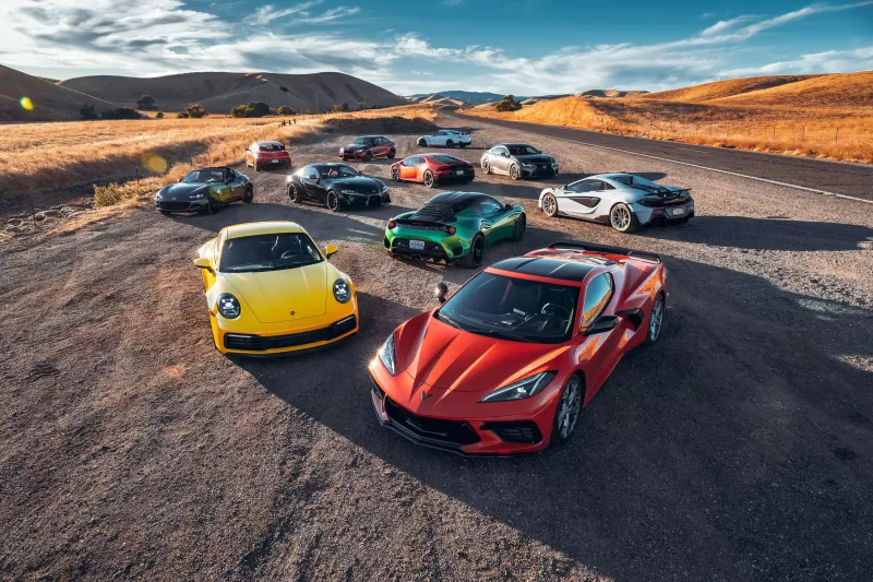 Performance Car of the Year, BMW M2 Competition, Chevrolet Corvette Stingray, Hyundai Veloster N, Lamborghini Huracan EVO, Lexus RC F Track Edition, Lotus Evora GT, McLaren 600LT Spider, Nissan GT-R Nismo, Porsche 911 Carrera S, Toyota Supra, 2020