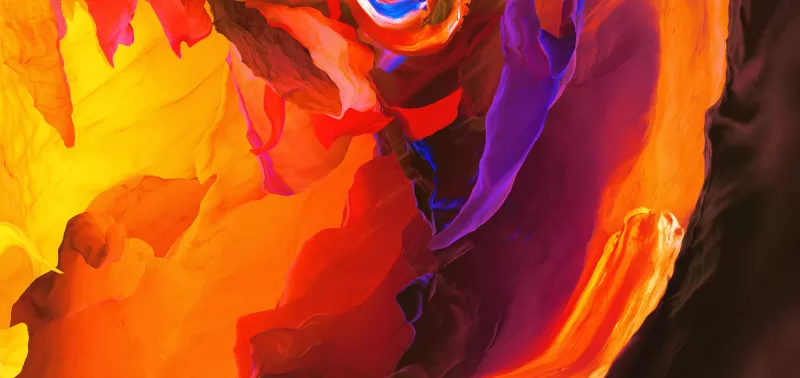 Fire, Lower Antelope Canyon, Paranoid Android, Stock, Calidity, 5K, 8K