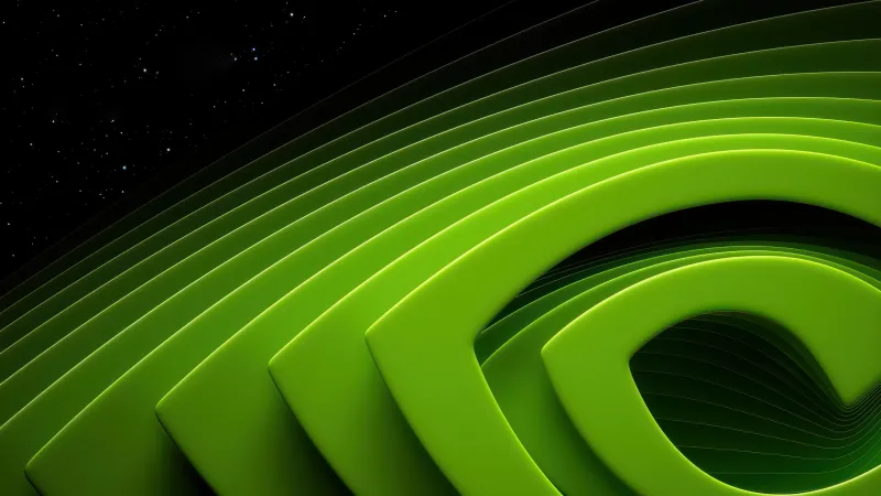 Futuristic Nvidia Logo, Green aesthetic