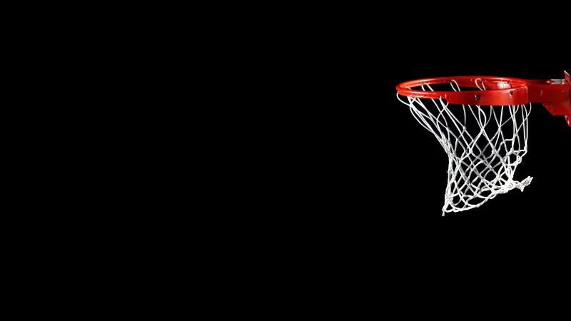Minimalist Basketball ring, AMOLED Black background 5K