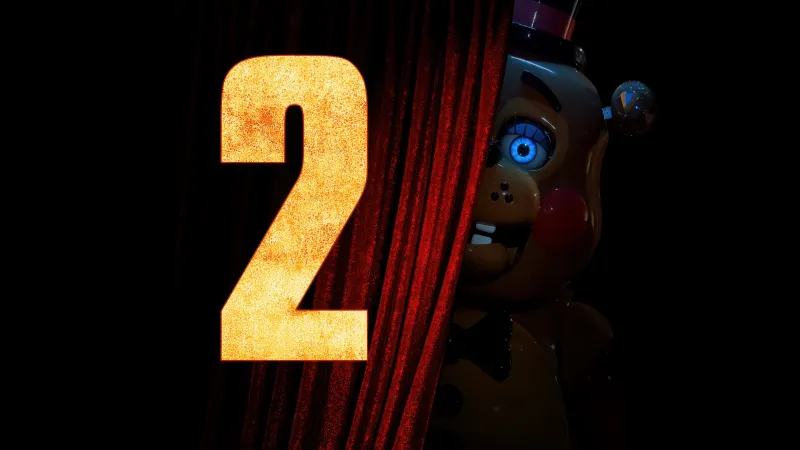 Toy Freddy, Five Nights at Freddy's 2, Black background 5K