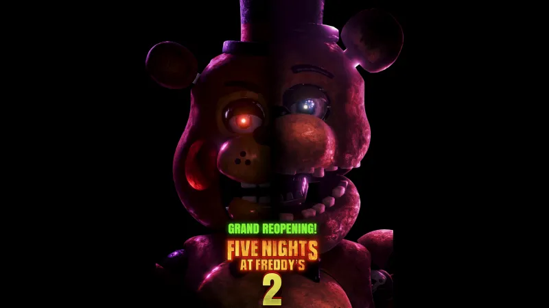 Toy Freddy, Withered Freddy, Five Nights at Freddy's 2, 8K wallpaper