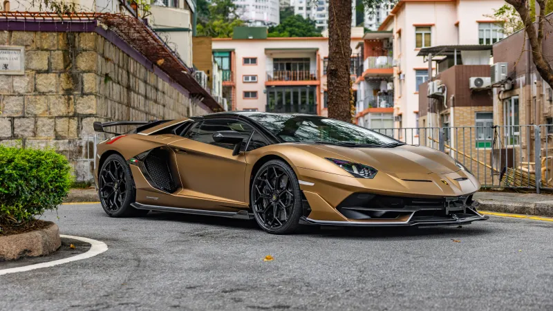 Lamborghini Aventador SVJ Roadster, 8K wallpaper