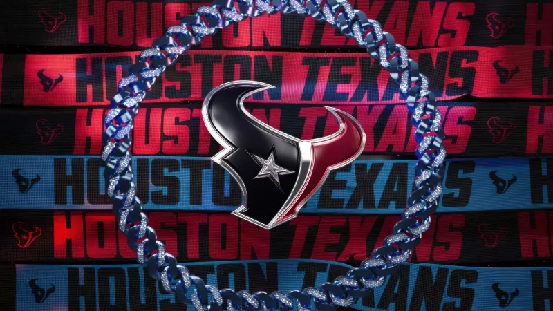 Houston Texans 3D logo, 5K wallpaper