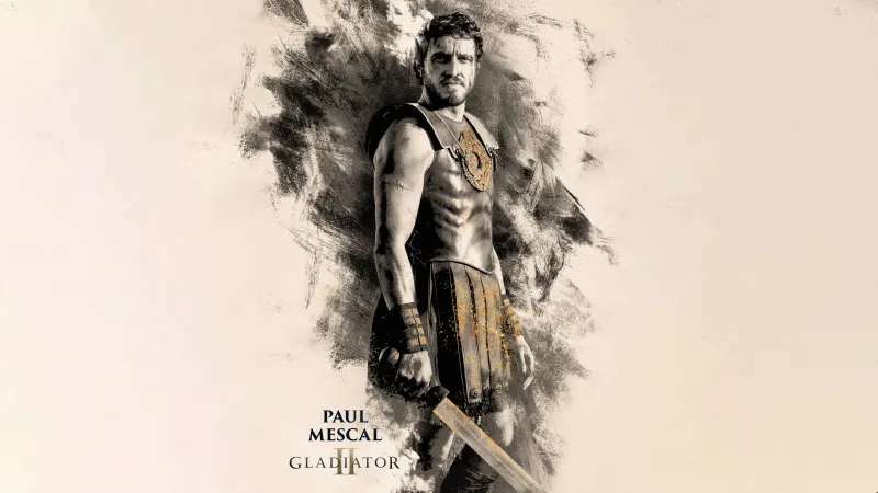 Paul Mescal, Lucius, Gladiator II, 5K wallpaper