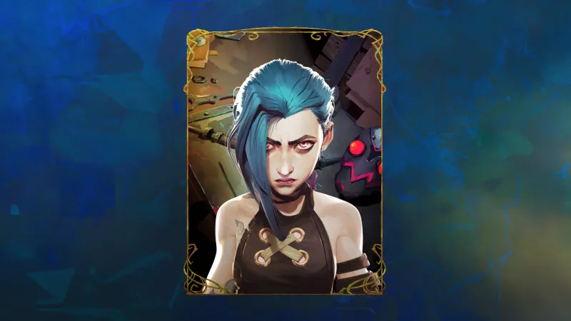Arcane Jinx, Blue background 5K