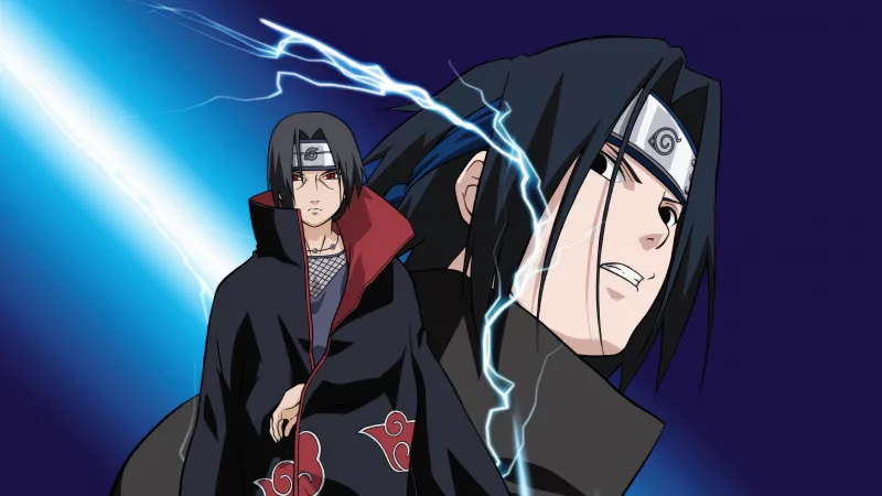 Sasuke Uchiha, Itachi Uchiha, 5K wallpaper, Naruto