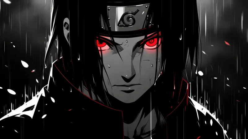 Itachi Uchiha, Dark background 4K