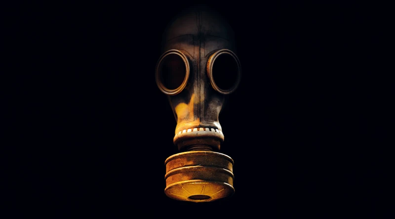 STALKER 2, Gas mask, Dark background, 5K wallpaper