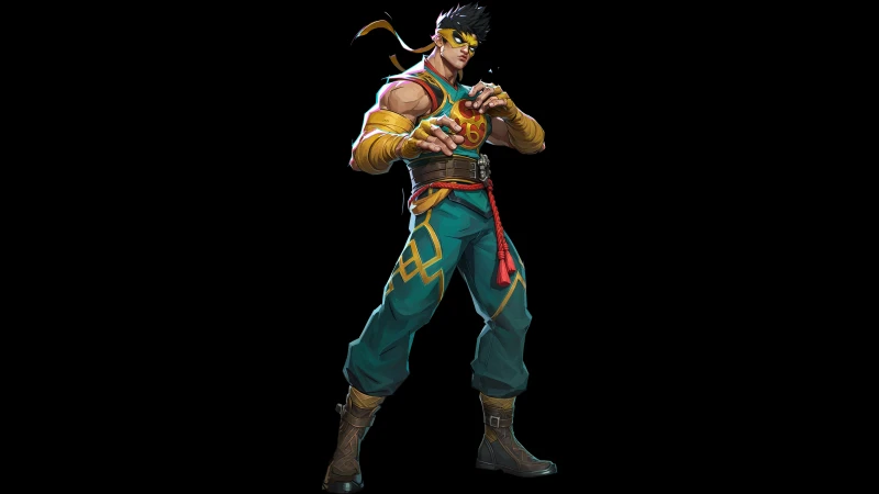 Iron Fist, Marvel Rivals, AMOLED Black background 8K