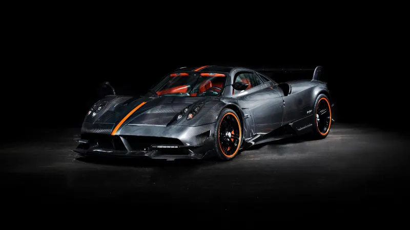 Pagani Huayra BC, Black background 5K