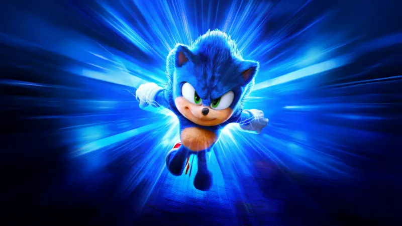 Sonic Wallpaper, Blue Aesthetic, 5K Resolution