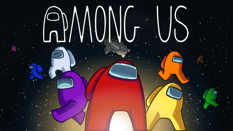 Among Us Game poster, Dark background 4K