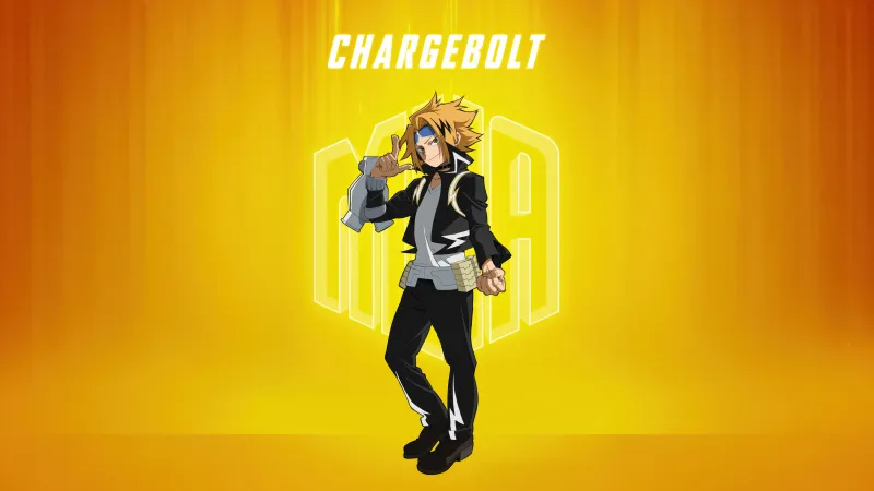 Denki Kaminari (Chargebolt), My Hero Academia Season 7, Yellow background 5K