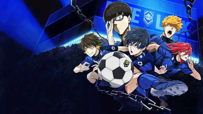 Blue Lock Season 1, Yoichi Isagi, Meguru Bachira, Hyoma Chigiri, Rensuke Kunigami, Jinpachi Ego