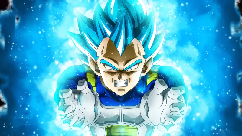 Super Saiyan Blue Vegeta, Dragon Ball Super, 8K wallpaper
