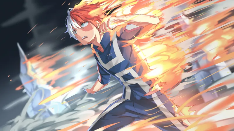 Shoto Todoroki Artwork, My Hero Academia