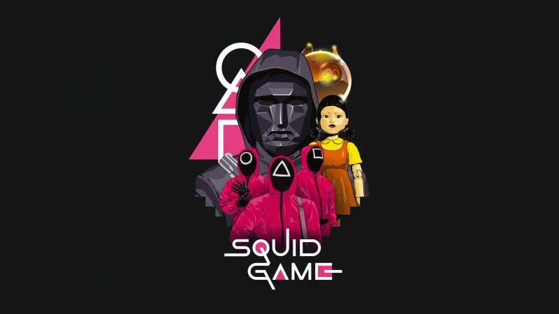 Squid Game 2 Poster, Season 2, Dark background 5K