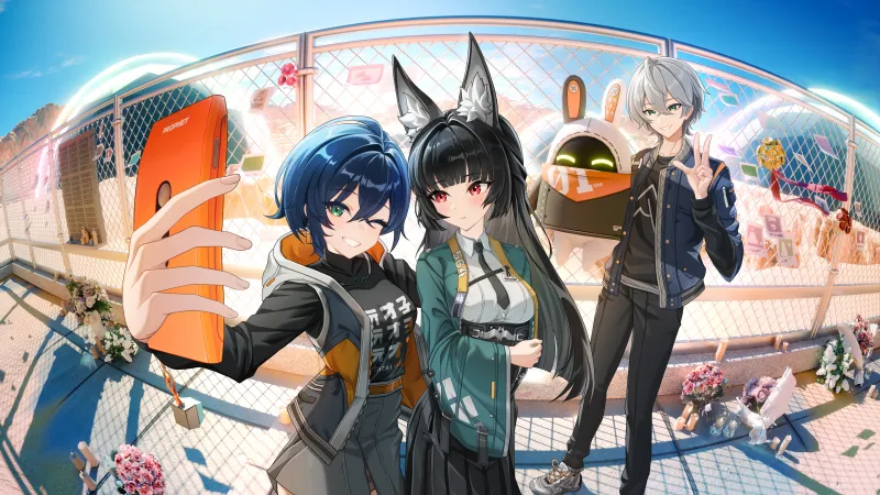 Zenless Zone Zero Selfie, Hoshimi Miyabi, Wise, Belle