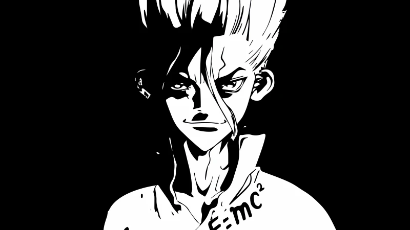Senku Ishigami, AMOLED Black background 8K