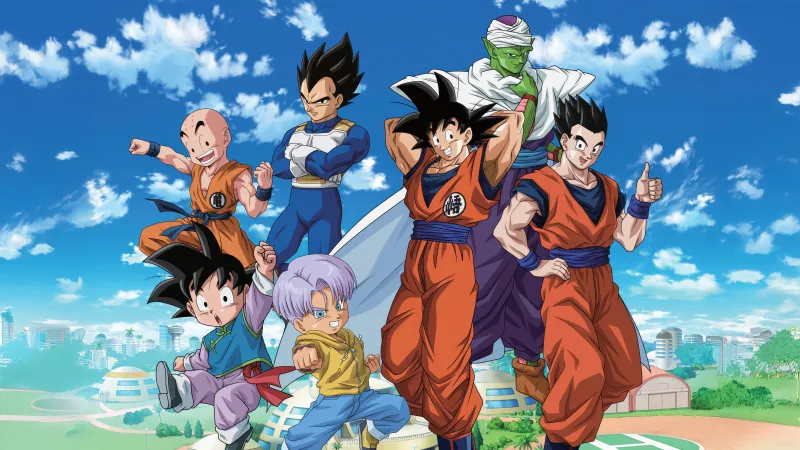 Dragon Ball Super, Character poster, 5K wallpaper, Goku, Vegeta, Gohan, Piccolo, Trunks