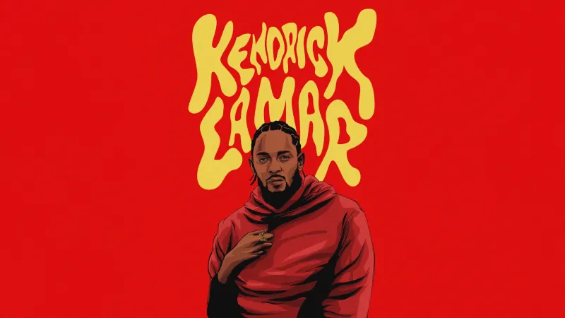 Kendrick Lamar Artwork, Red background 5K