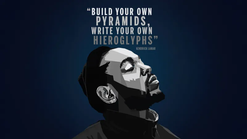 Kendrick Lamar quotes, Minimalist wallpaper 4K, Dark blue