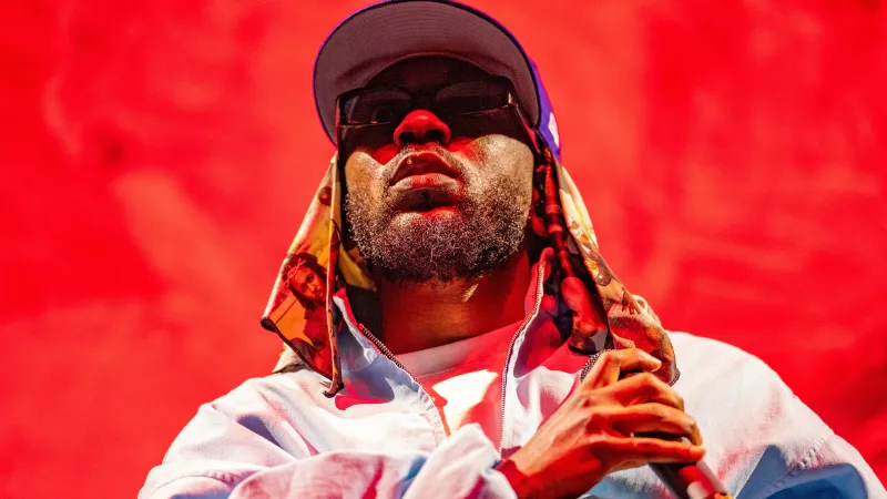 Kendrick Lamar Live concert, Red background 5K