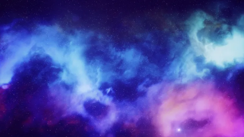 Blue and pink nebula wallpaper, Deep space clouds, Stars