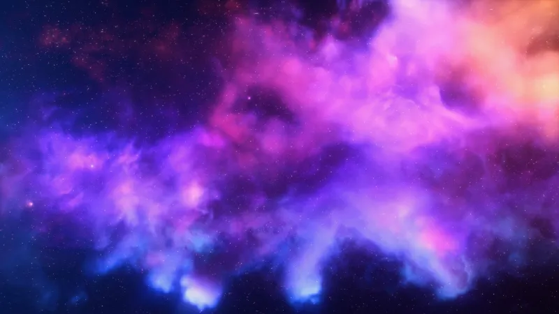 Purple cosmic clouds, Deep space, Nebula, 5K wallpaper