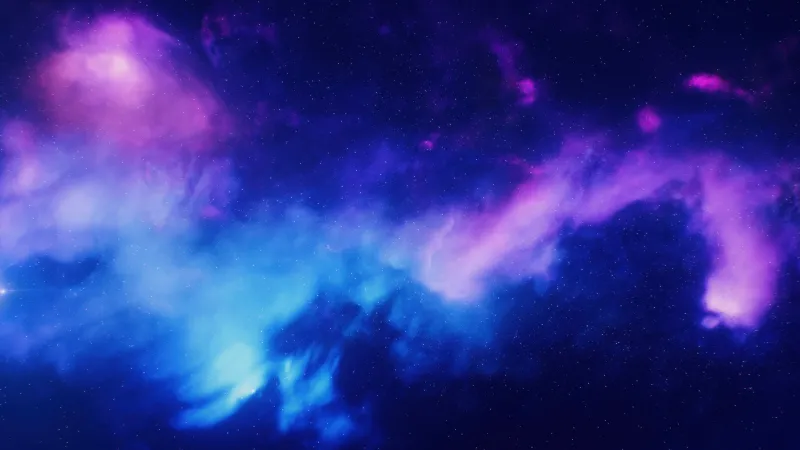 Blue galaxy clouds wallpaper, Pink nebula, Starry space