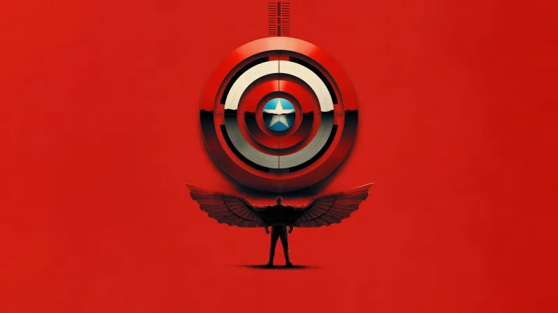 Captain America: Brave New World, Red background 8K